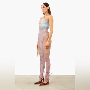 POSTER GIRL | Lavender and Silver | Lace Jumpsuit | New